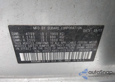 2018 Subaru Impreza 2.0I Premium z USA, uszkodzony, nr VIN 4S3GTAB65J3701078